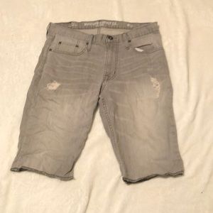 Mossimo supply grey ripped denim shorts